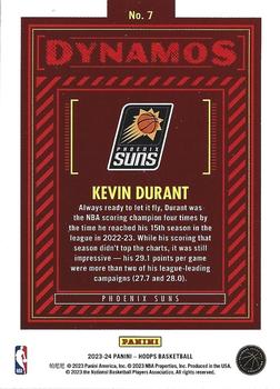 2023-24 Hoops - Dynamos #7 Kevin Durant Back