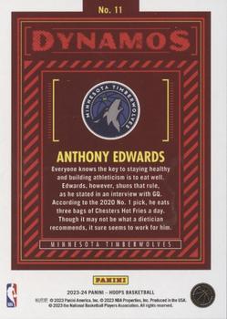 2023-24 Hoops - Dynamos #11 Anthony Edwards Back