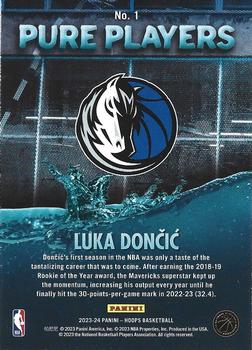 2023-24 Hoops - Pure Players #1 Luka Doncic Back