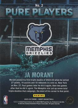 2023-24 Hoops - Pure Players #2 Ja Morant Back