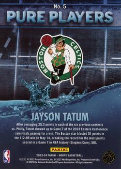 2023-24 Hoops - Pure Players #5 Jayson Tatum Back