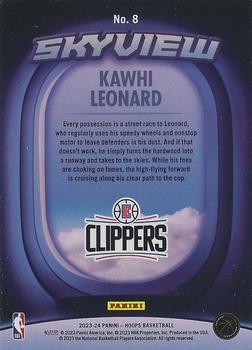 2023-24 Hoops - Skyview #8 Kawhi Leonard Back