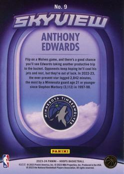 2023-24 Hoops - Skyview #9 Anthony Edwards Back