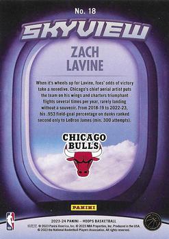 2023-24 Hoops - Skyview #18 Zach LaVine Back