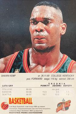 1997 Magic Basketball Magazine (Poland) #NNO Shawn Kemp Back