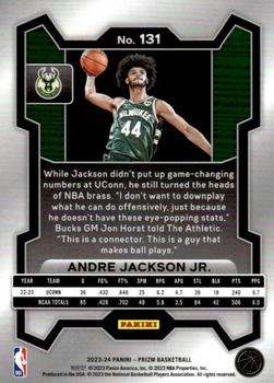 2023-24 Panini Prizm #131 Andre Jackson Jr. Back