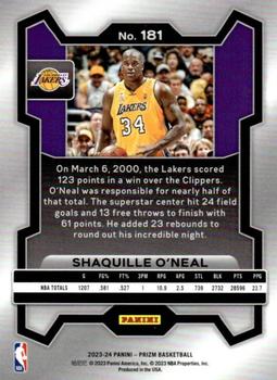 2023-24 Panini Prizm #181 Shaquille O'Neal Back