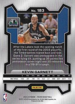 2023-24 Panini Prizm #183 Kevin Garnett Back