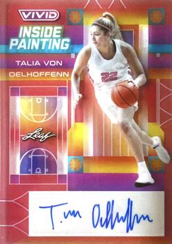 2022-23 Leaf Vivid - Inside Painting Autographs Pre-Production Proof Clear Red #NNO Talia von Oelhoffen Front
