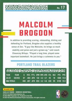 2023-24 Donruss #17 Malcolm Brogdon Back