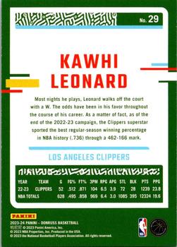 2023-24 Donruss #29 Kawhi Leonard Back