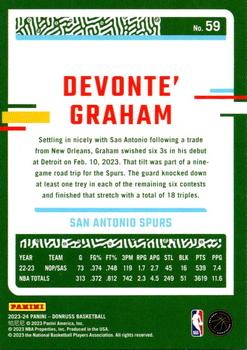 2023-24 Donruss #59 Devonte' Graham Back