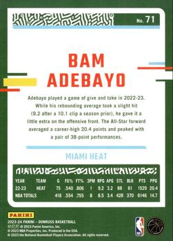 2023-24 Donruss #71 Bam Adebayo Back
