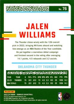 2023-24 Donruss #76 Jalen Williams Back