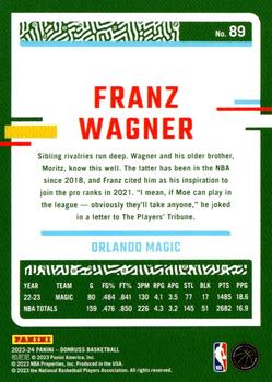 2023-24 Donruss #89 Franz Wagner Back