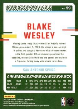 2023-24 Donruss #99 Blake Wesley Back