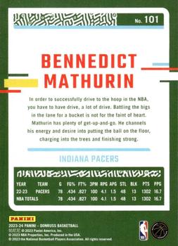 2023-24 Donruss #101 Bennedict Mathurin Back