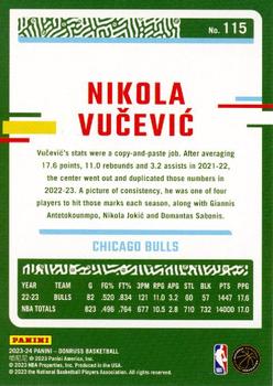 2023-24 Donruss #115 Nikola Vucevic Back