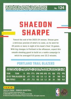 2023-24 Donruss #124 Shaedon Sharpe Back