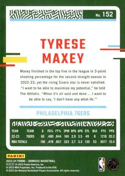 2023-24 Donruss #152 Tyrese Maxey Back