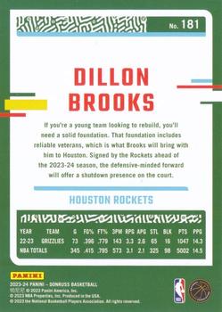 2023-24 Donruss #181 Dillon Brooks Back