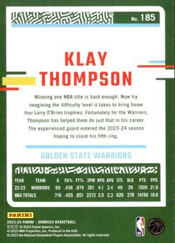 2023-24 Donruss #185 Klay Thompson Back