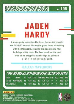 2023-24 Donruss #196 Jaden Hardy Back