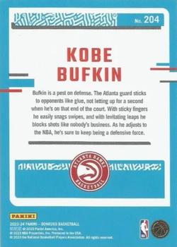 2023-24 Donruss #204 Kobe Bufkin Back