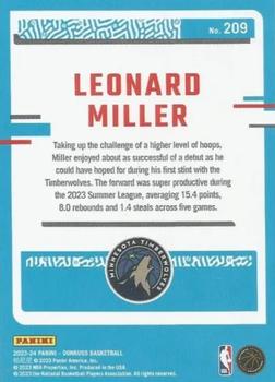 2023-24 Donruss #209 Leonard Miller Back