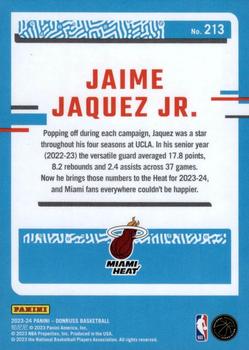 2023-24 Donruss #213 Jaime Jaquez Jr. Back
