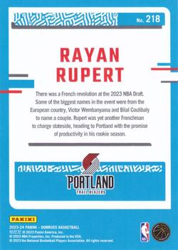 2023-24 Donruss #218 Rayan Rupert Back