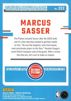 2023-24 Donruss #222 Marcus Sasser Back
