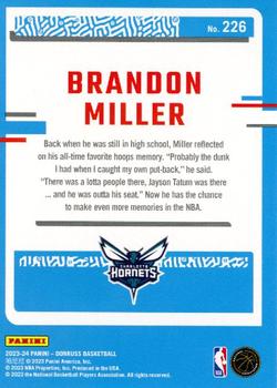 2023-24 Donruss #226 Brandon Miller Back