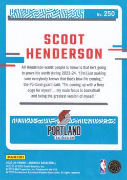 2023-24 Donruss #250 Scoot Henderson Back