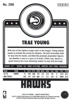 2023-24 Hoops Winter - Purple #288 Trae Young Back