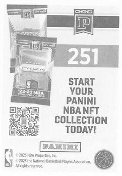2023-24 Panini Sticker & Card Collection #251 Jett Howard Back