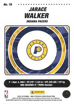 2023-24 Panini Sticker & Card Collection - Cards #78 Jarace Walker Back