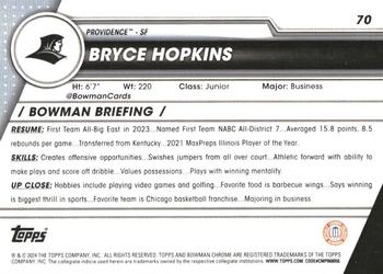 2023-24 Bowman University Chrome #70 Bryce Hopkins Back