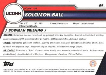 2023-24 Bowman University Chrome #89 Solomon Ball Back