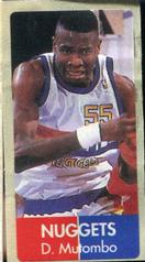 1993 USA Basket Stars Gum Wrapper Stickers (French) #NNO Dikembe Mutombo Front