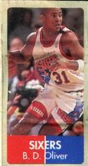 1993 USA Basket Stars Gum Wrapper Stickers (French) #NNO Brian Oliver Front