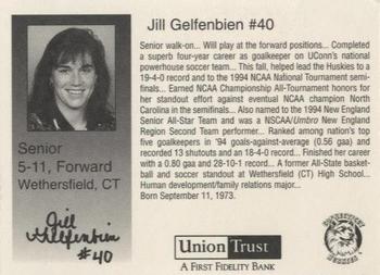 1994-95 Connecticut Huskies Women #NNO Jill Gelfenbien Back