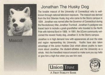 1994-95 Connecticut Huskies Women #NNO Jonathan the Husky Dog Back