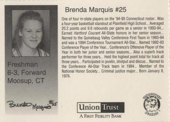 1994-95 Connecticut Huskies Women #NNO Brenda Marquis Back
