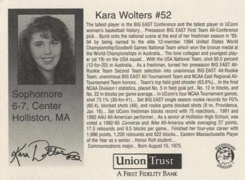 1994-95 Connecticut Huskies Women #NNO Kara Wolters Back