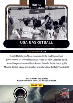 2023 Panini Basketball Hall of Fame #HOF12 USA Basketball Back
