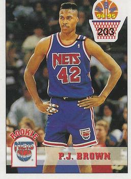 1994-95 Carousel NBA Basket Stickers (Greece) #203 P. J. Brown Front