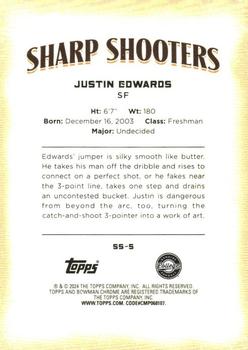 2023-24 Bowman University Chrome - Sharp Shooters #SS-5 Justin Edwards Back