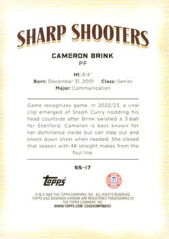2023-24 Bowman University Chrome - Sharp Shooters #SS-17 Cameron Brink Back