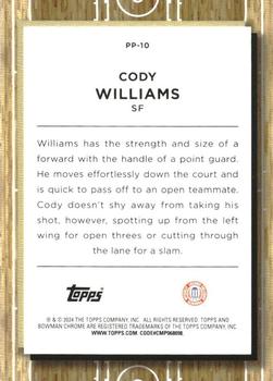 2023-24 Bowman University Chrome - Prodigal Playmakers #PP-10 Cody Williams Back